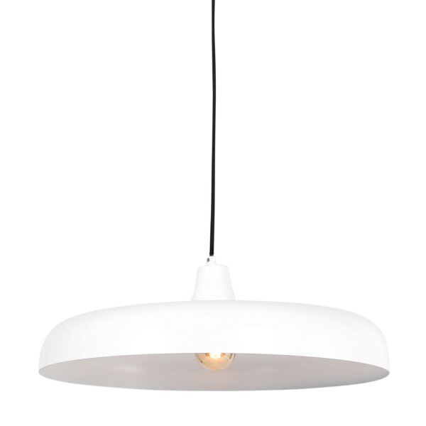 Weiße Hängelampe Metall Ø50 cm rund E27 Modernes Design