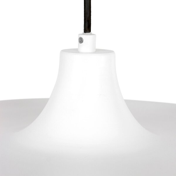 Weiße Hängelampe Metall Ø50 cm rund E27 Modernes Design