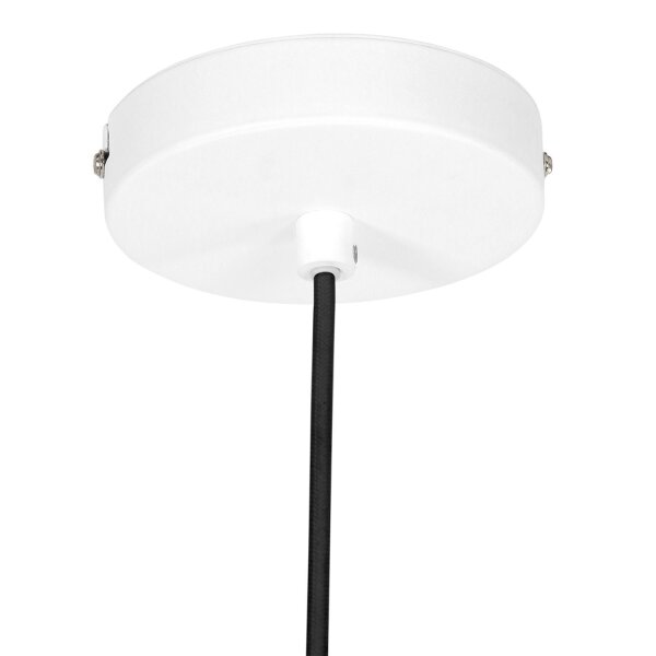 Weiße Hängelampe Metall Ø50 cm rund E27 Modernes Design