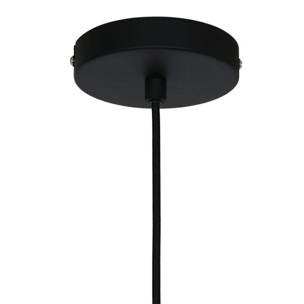 Schwarze Pendelleuchte Metall L:50 cm rund E27 Modern