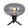 Stilvolle Tischlampe Metall Glas in Rauchgrau E27 22 cm