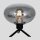 Stilvolle Tischlampe Metall Glas in Rauchgrau E27 22 cm