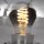 Stilvolle Tischlampe Metall Glas in Rauchgrau E27 22 cm