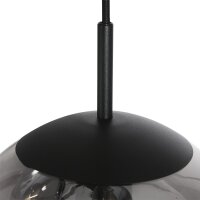 Suspension ronde en verre gris fumé Ø60 cm...