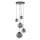 Runde Pendelleuchte Glas in Rauchgrau Ø60 cm E27 Modern