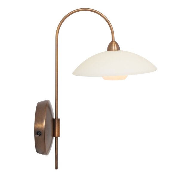 Applique avec fiche dimmable verre métal incl. G9