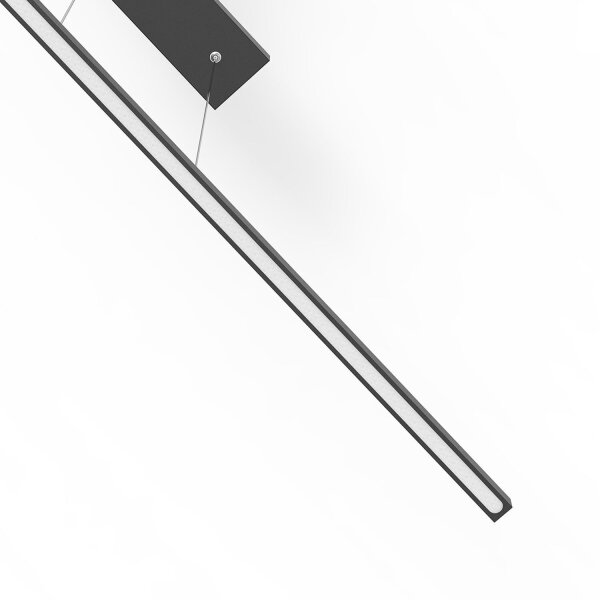 Lampe LED à suspendre noire L:114 cm 20 W 2700 K Moderne
