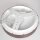 Plafonnier LED rond en bronze blanc Ø30 cm élégant