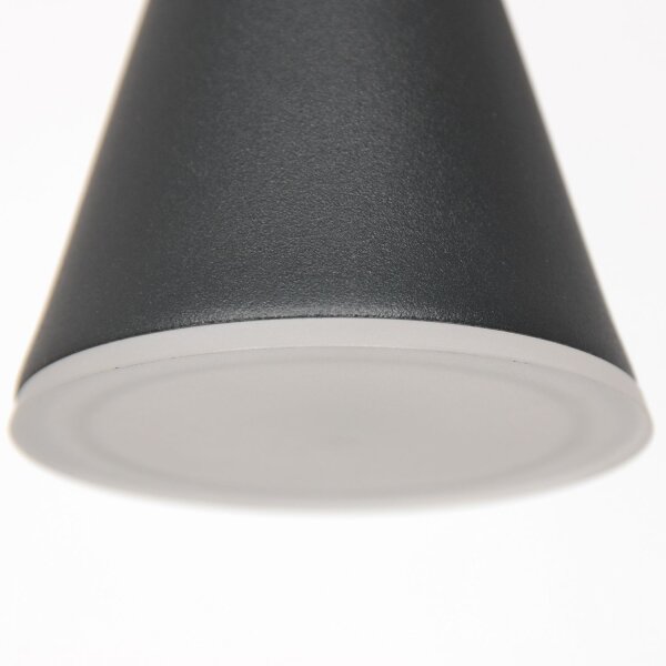 Große LED Pendelleuchte Metall Schwarz L:120 cm 4000 K