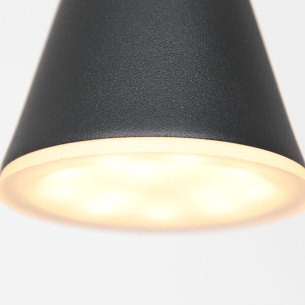 Große LED Pendelleuchte Metall Schwarz L:120 cm 4000 K