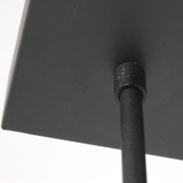 Große LED Pendelleuchte Metall Schwarz L:120 cm 4000 K