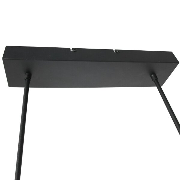 Große LED Pendelleuchte Metall Schwarz L:120 cm 4000 K