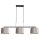 Lampe à suspendre métal tissu en noir argenté 140 cm de long