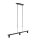 Pendelleuchte Schwarz Grau Metall Stoff 140 cm wohnlich