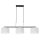 Lampe à suspendre Noir Blanc Métal Tissu 140 cm 3 flammes