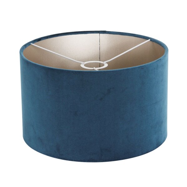 Gemütliche Hängelampe Schwarz Blau Metall Stoff 140 cm