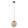 Suspension moderne verre en ambre E27 Ø20 cm rond