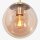 Suspension moderne verre en ambre E27 Ø20 cm rond
