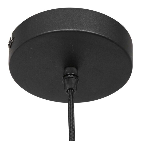Stilvolle Hängelampe Schwarz Bernstein Messing Ø25 cm