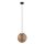 Stilvolle Hängelampe Schwarz Bernstein Messing Ø25 cm