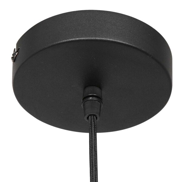 Hängelampe Schwarz Rauchgrau E27 Ø30 cm stylisch Modern