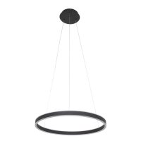 LED Hängelampe Schwarz Ø60 cm rund 42 W 2700...