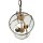 Hängelampe Glas Metall in Bronze B:23 cm E14 elegant
