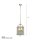 Hängelampe Glas Metall in Bronze B:23 cm E14 elegant