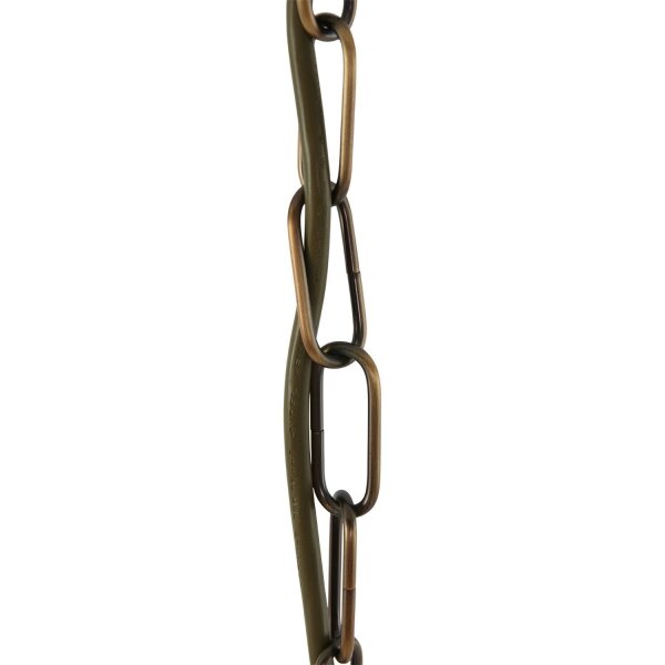 Hängelampe Glas Metall in Bronze B:31 cm E14 stilvoll