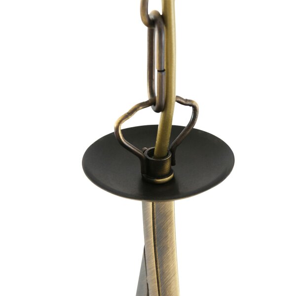Suspension ronde verre métal Ø45 cm E27 confortable