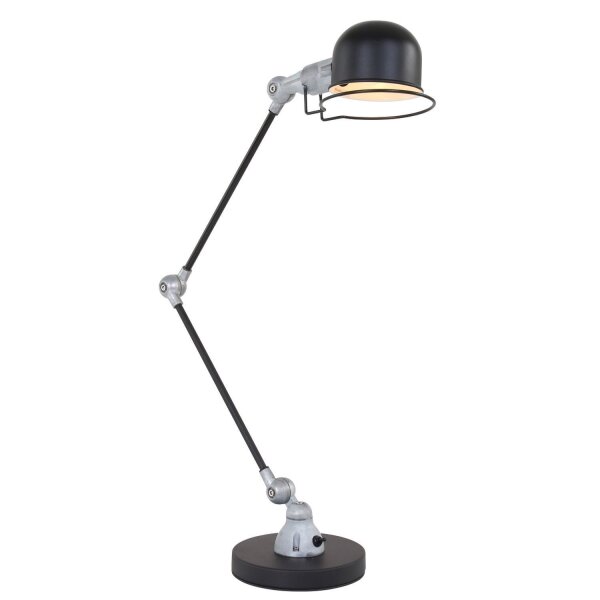 Lampe de table réglable en métal noir argenté 68 cm