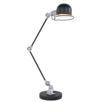 Lampe de table réglable en métal noir...