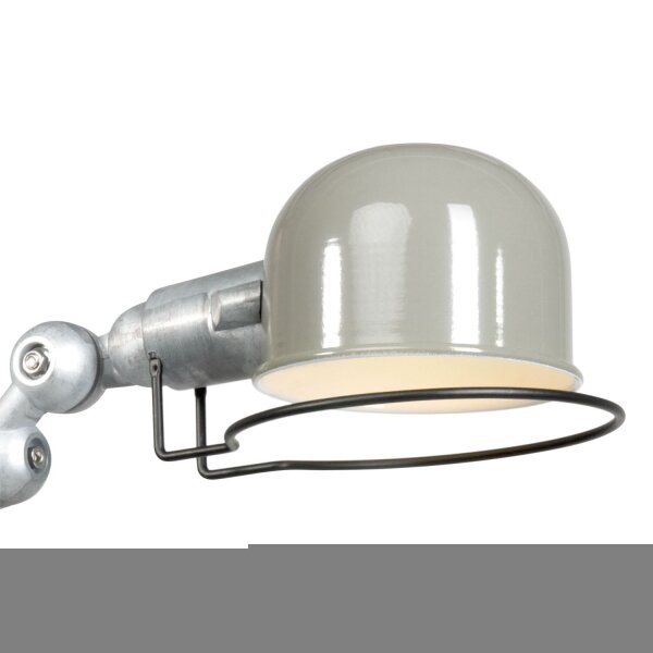 Spot mural mobile avec fiche en vert argent P:29 cm