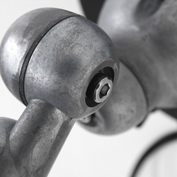 Wandspot mit Stecker in Schwarz Silber T:29 cm flexibel