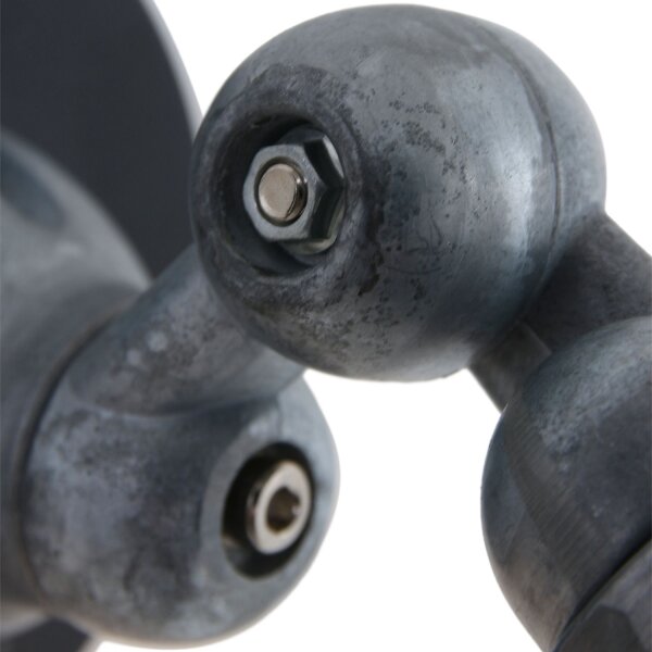Wandspot mit Stecker in Schwarz Silber T:29 cm flexibel