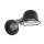Wandspot mit Stecker in Schwarz Silber T:29 cm flexibel