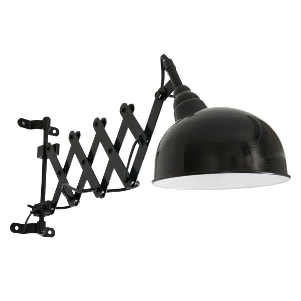 Spot mural métal noir P:56 cm avec prise flexible