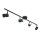 Spot de plafond noir 4-flmg 90 cm incl. GU10 flexible