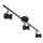 Spot de plafond flexible noir incl. GU10 3-flamme