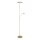 LED Deckenfluter mit Lesearm in Messing 185 cm dimmbar