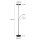 LED Deckenfluter mit Lesearm in Schwarz 185 cm dimmbar