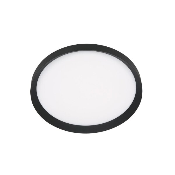 LED Deckenlampe Schwarz Weiß B:40 cm 2700 K rund