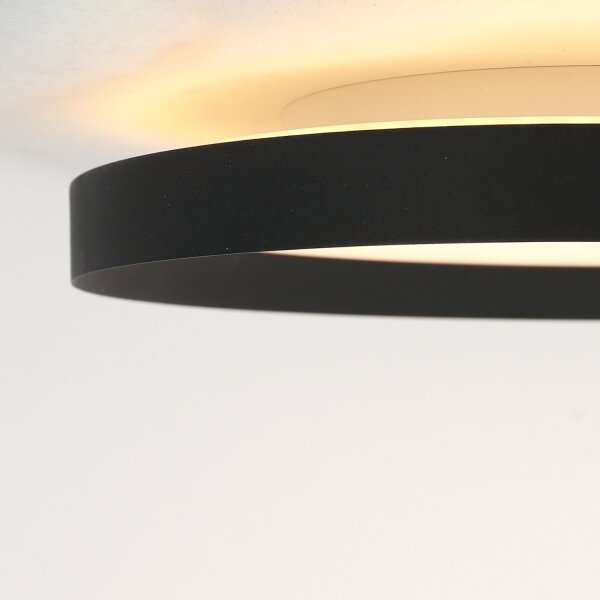 Runde LED Deckenleuchte Schwarz Weiß 2700 K Ø50 cm