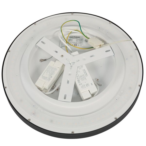 Runde LED Deckenleuchte Schwarz Weiß 2700 K Ø50 cm
