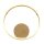 Dekorative LED Wandlampe Metall in Gold H:40 cm Ring