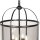Suspension verre métal noir gris fumé L:31 cm E14