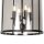 Suspension verre métal noir gris fumé L:31 cm E14