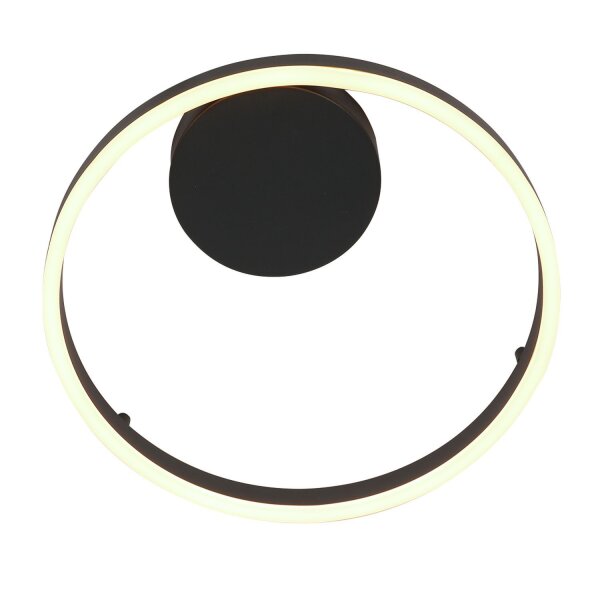 Applique décorative LED Métal Noir L:40 cm Ring