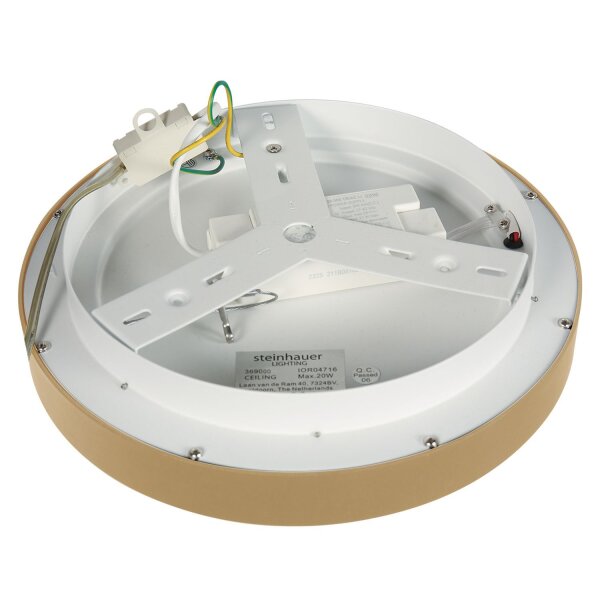 Plafonnier LED or blanc Ø28 cm 2700 K confortable