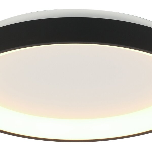 LED Deckenleuchte Schwarz Weiß Ø38 cm 30 W gemütlich